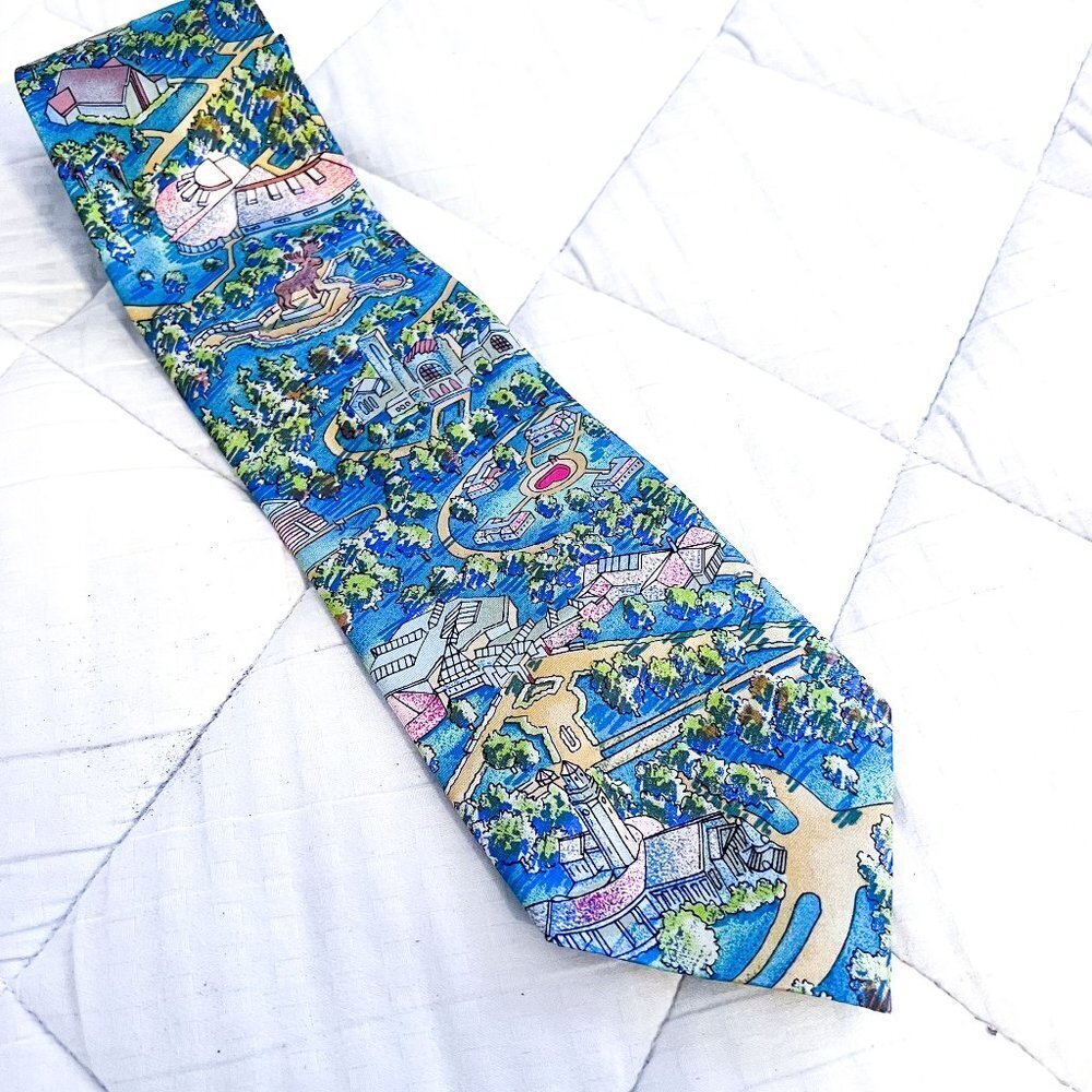 Vintage RARE Moose International Tie Necktie Ariel View